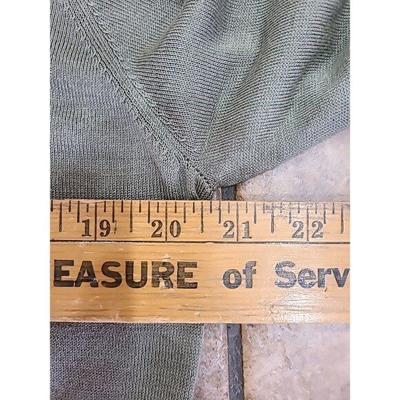 H&M Olive Lightweight Pullover High-Low Sweater Shirt Top Oversized  Medium - Picture 8 of 9